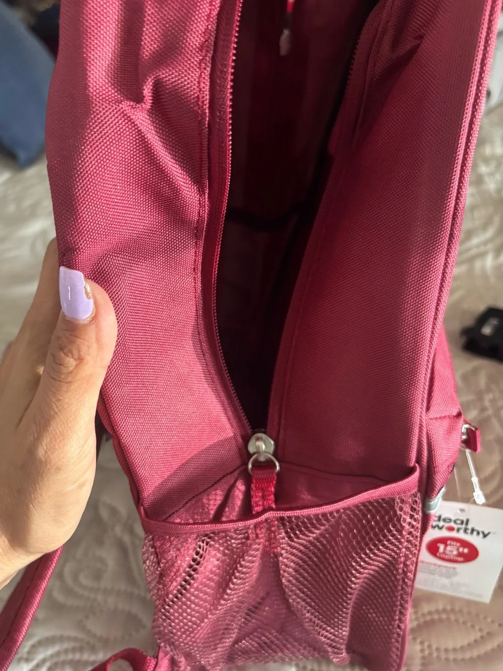16” Dealworthy Backpack Maroon New Laptop Pocket Bagoack